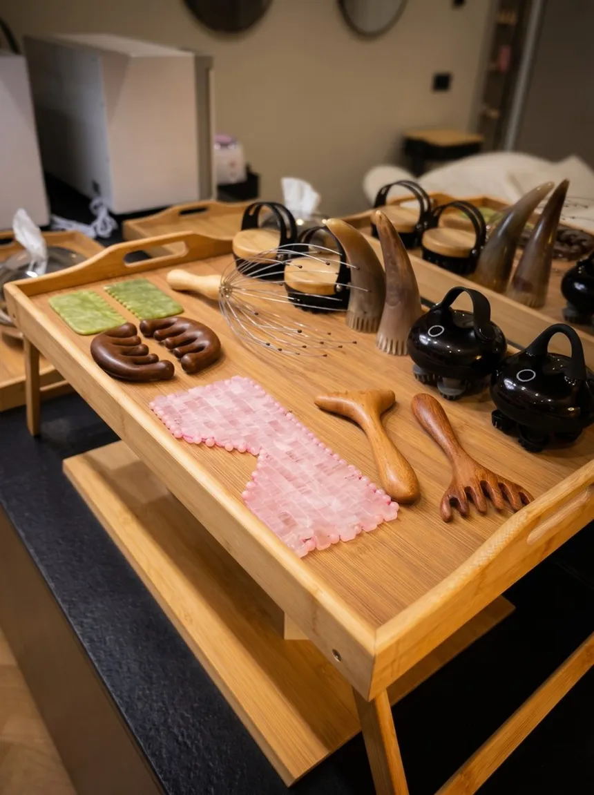Beauty and care tools at the Vernal center in Tangier